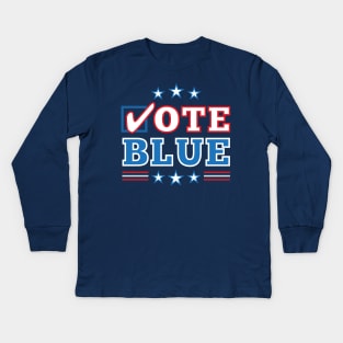 Vote Blue Democratic Midterm Election Kids Long Sleeve T-Shirt